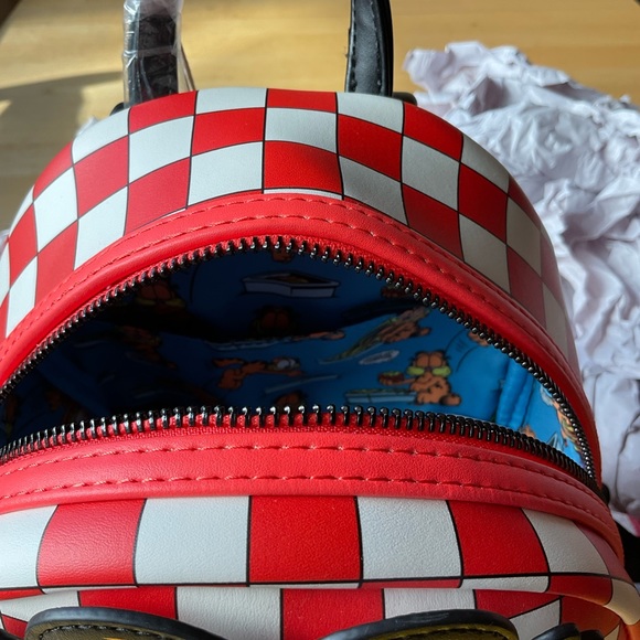 🍕🎒🍕 LOUNGEFLY LASAGNA GARRFIELD BACKPACK 🍕🎒🍕 NWT 🍕 - Picture 11 of 16